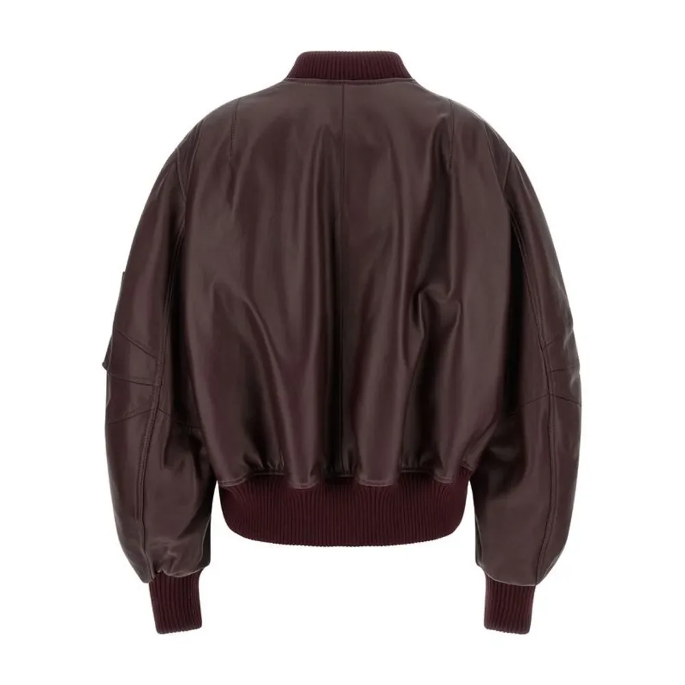 The Attico Bordeaux Lamb Leather Leather Women's Jacket